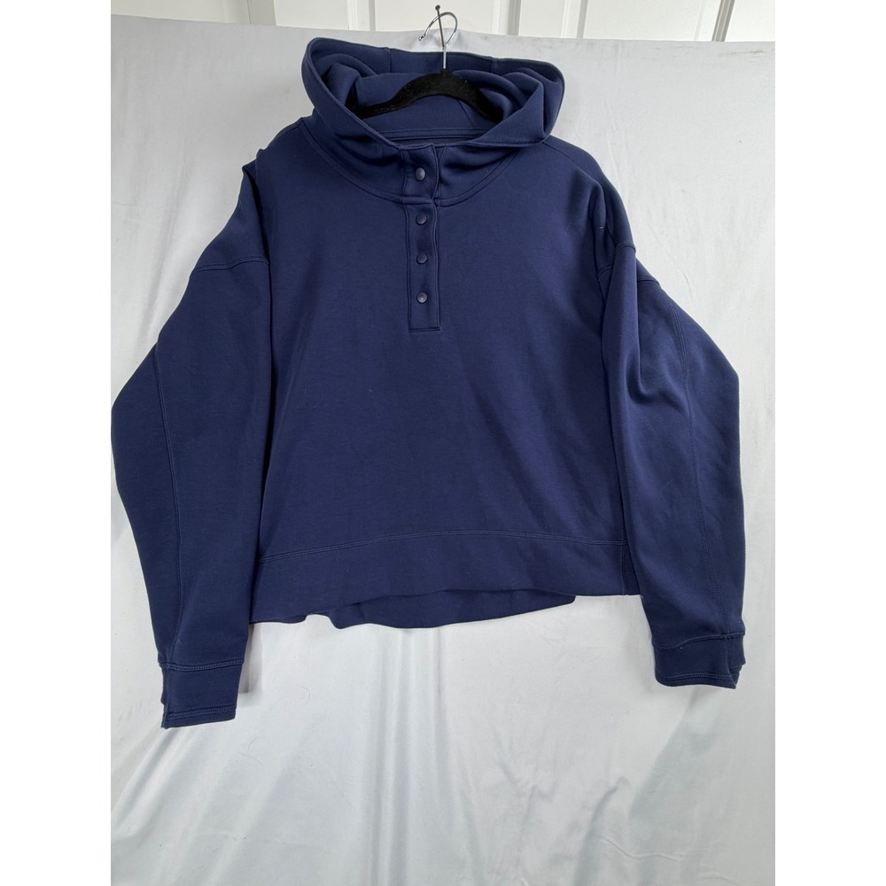 Vineyard Vines Performance Hoodie XL Navy Blue Snap Neck Pullover Sweatshirt